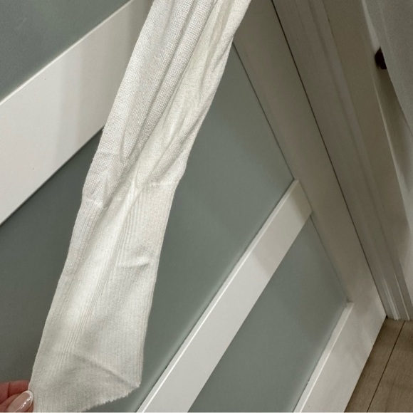 PLANET by Lauren G Duster One Size Fits Most Adjustable Side Ties White EUC - Picture 3 of 6